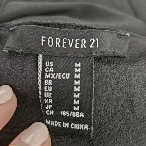 Forever 12 Satin Pleated Cami Slip Dress Sz Medium Goth Peplum Ruffle Whimsigoth - Picture 12 of 13